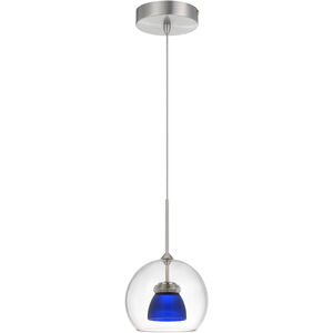 Double Glass LED 6 inch Frosted Blue Mini Pendant Ceiling Light