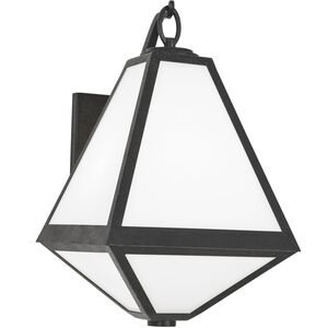 Glacier 2 Light 11 inch Black Charcoal Sconce Wall Light in White