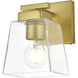 Merrick 1 Light 5 inch Brass Bath Sconce Wall Light