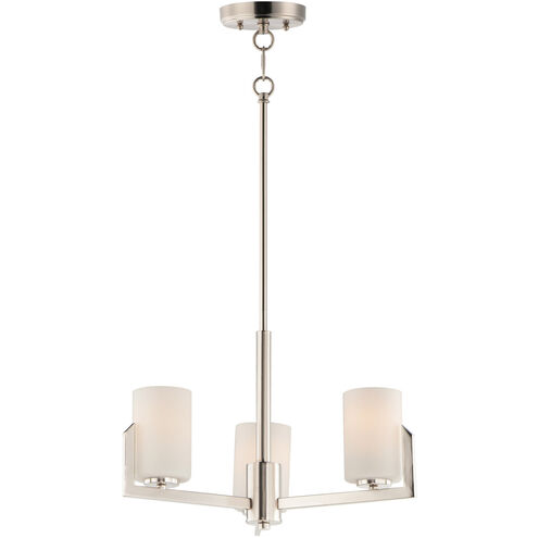 Dart 3 Light 22 inch Satin Nickel Chandelier Ceiling Light