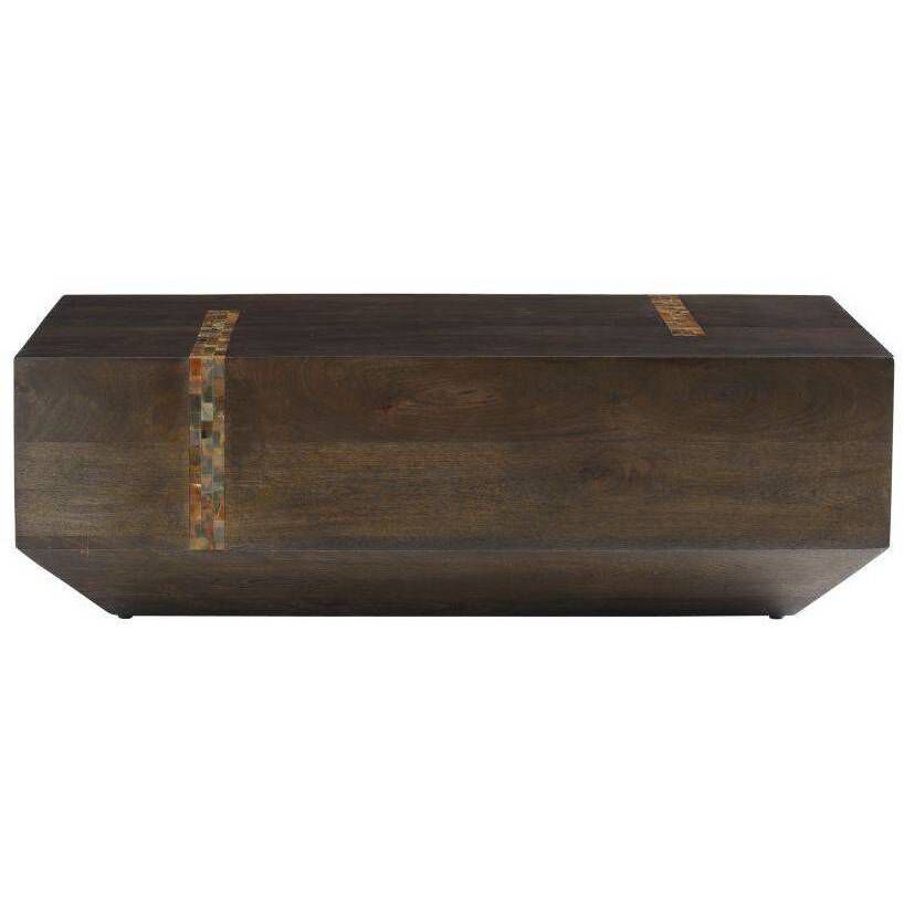 Gilmore 50 X 16.5 inch Umber and Natural Faux Horn Cocktail Table