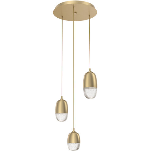 Pebble LED Gilded Brass Chandelier Ceiling Light, Multi-Port