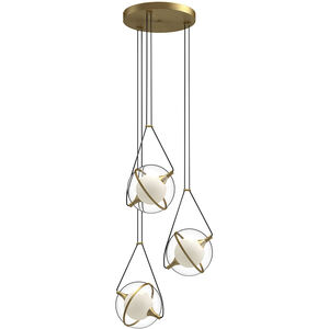Aries 17.63 inch Brushed Gold Chandelier Ceiling Light