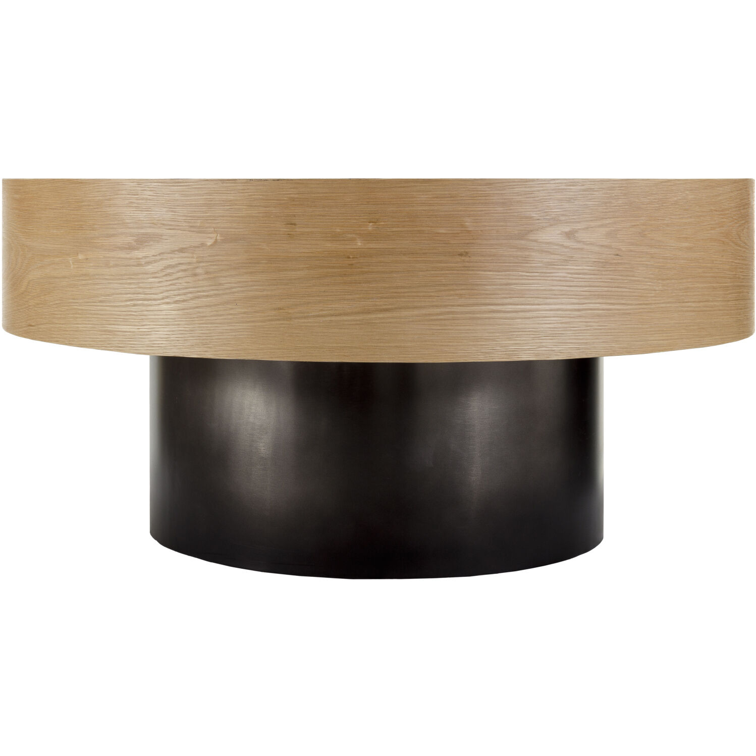 Russula 36 X 36 inch Top: Brown; Base: Metallic - Nickel Coffee Table