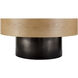 Russula 36 X 36 inch Top: Brown; Base: Metallic - Nickel Coffee Table