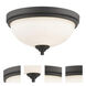 Bordeaux 2 Light 13 inch Bronze Flush Mount Ceiling Light