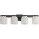 Scoop LED 29.5 inch Black Bath Vanity Wall Light in Marble