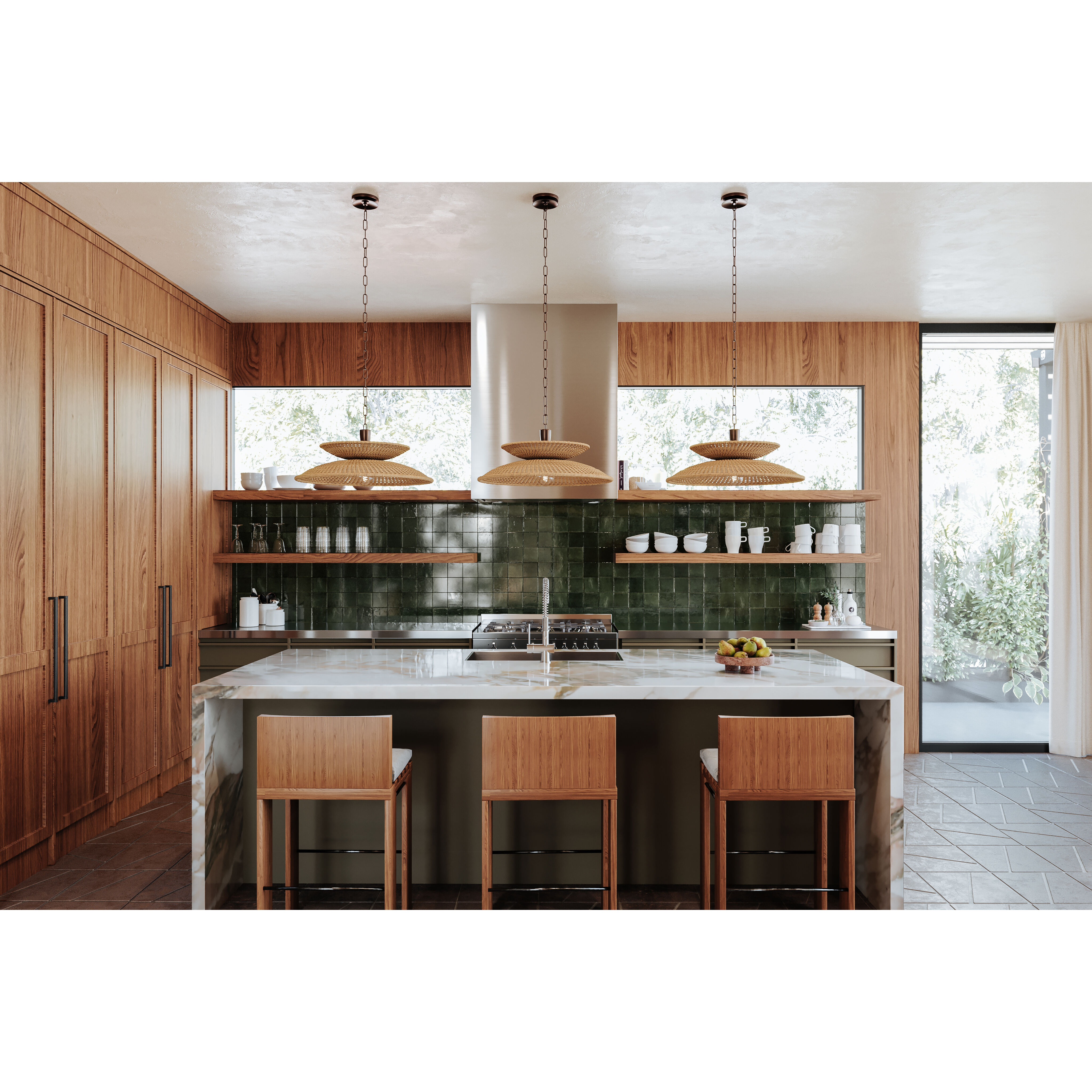 Landry 1 Light 30 inch Bronze Leaf Pendant Ceiling Light