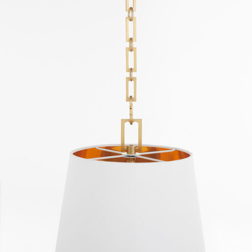 Karnes 3 Light 15 inch Aged Brass Pendant Ceiling Light