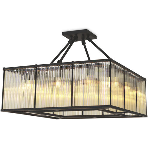 Bernardi 12 Light 31.5 inch Bronze Highlight Flush Mount Ceiling Light, Square