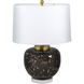 Amir 22 inch 60.00 watt Black and Gold and White Table Lamp Portable Light