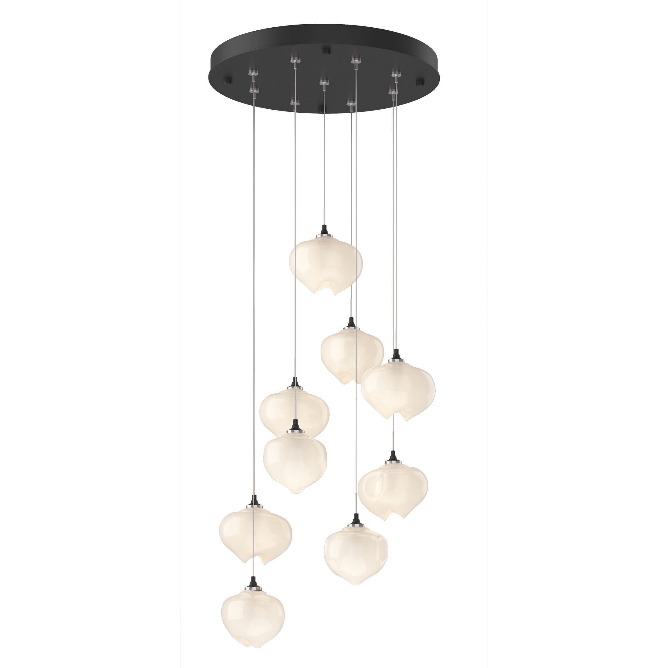 Ume 9 Light 20.5 inch Black Pendant Ceiling Light in Frosted, Round