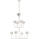 Julie Neill Alberto 8 Light 35.5 inch Plaster White Two Tier Chandelier Ceiling Light, Medium