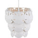 Tulum 5 Light 39 inch Sugar White/White Linear Chandelier Ceiling Light, Marjorie Skouras Collection