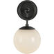 Alora Mood Fiore 1 Light 6 inch Matte Black Bath Vanity Light Wall Light