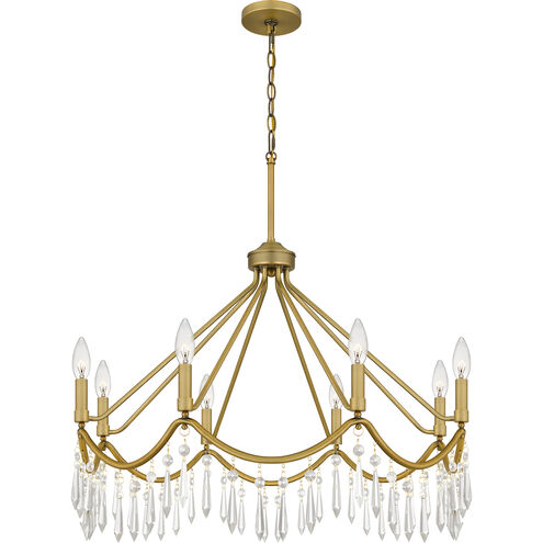 Airedale 8 Light 30 inch Aged Brass Chandelier Ceiling Light