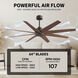 Atlas Ariella 64 inch Textured Bronze with Walnut Tone Blades Ceiling Fan