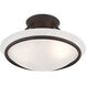 Newburgh 2 Light 12 inch Bronze Semi-Flush Mount Ceiling Light