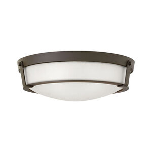 Hathaway LED 21 inch Olde Bronze Flush Mount Ceiling Light in Etched