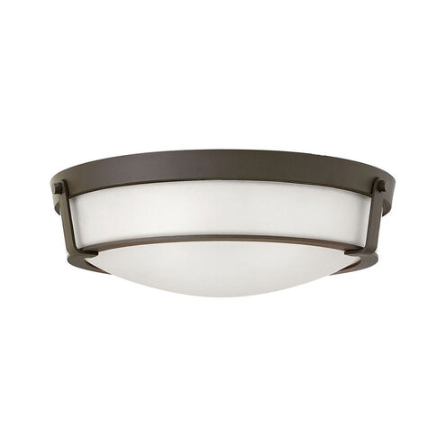 Hathaway LED 21 inch Olde Bronze Flush Mount Ceiling Light in Etched