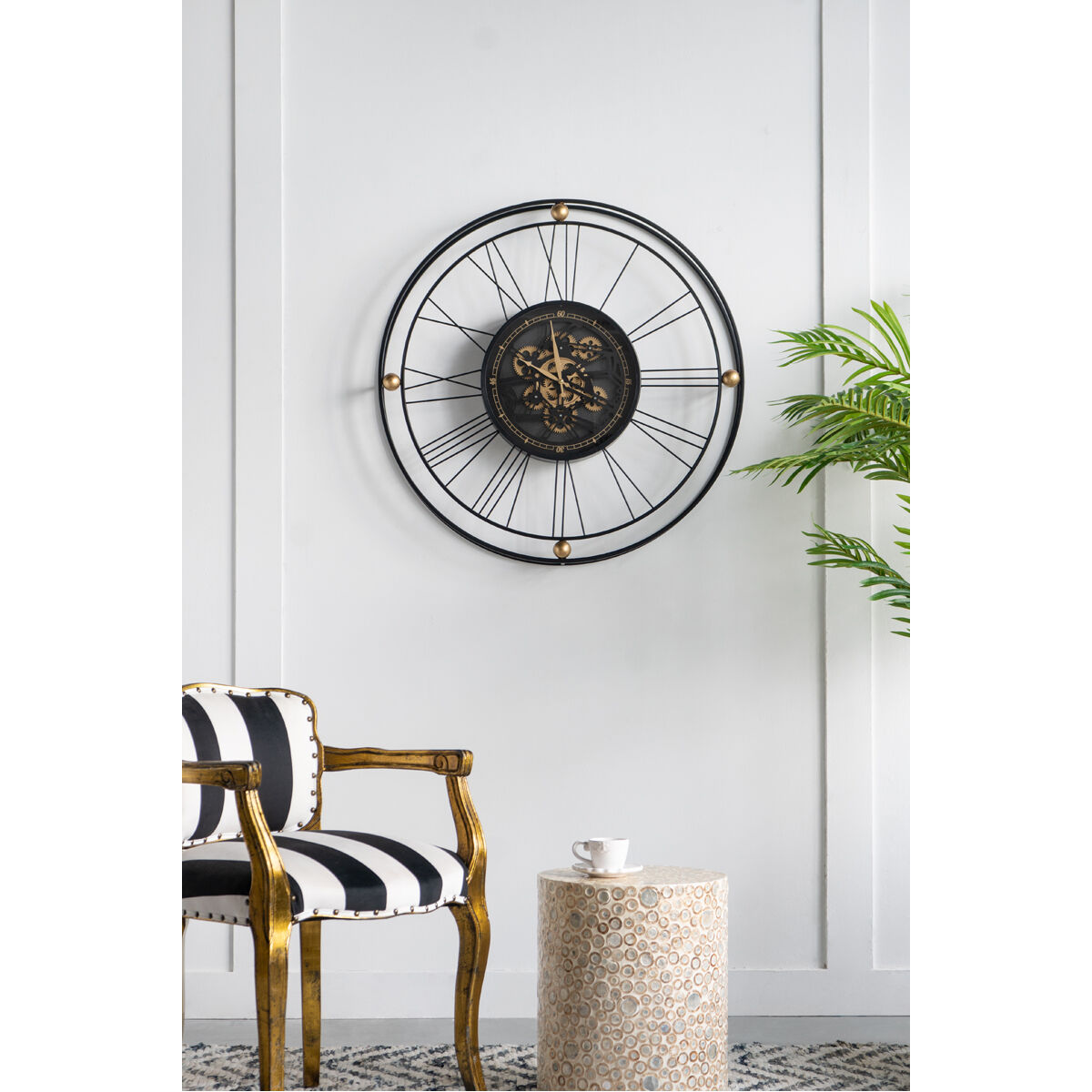 Roman Gear 31.5 X 31.5 inch Wall Clock