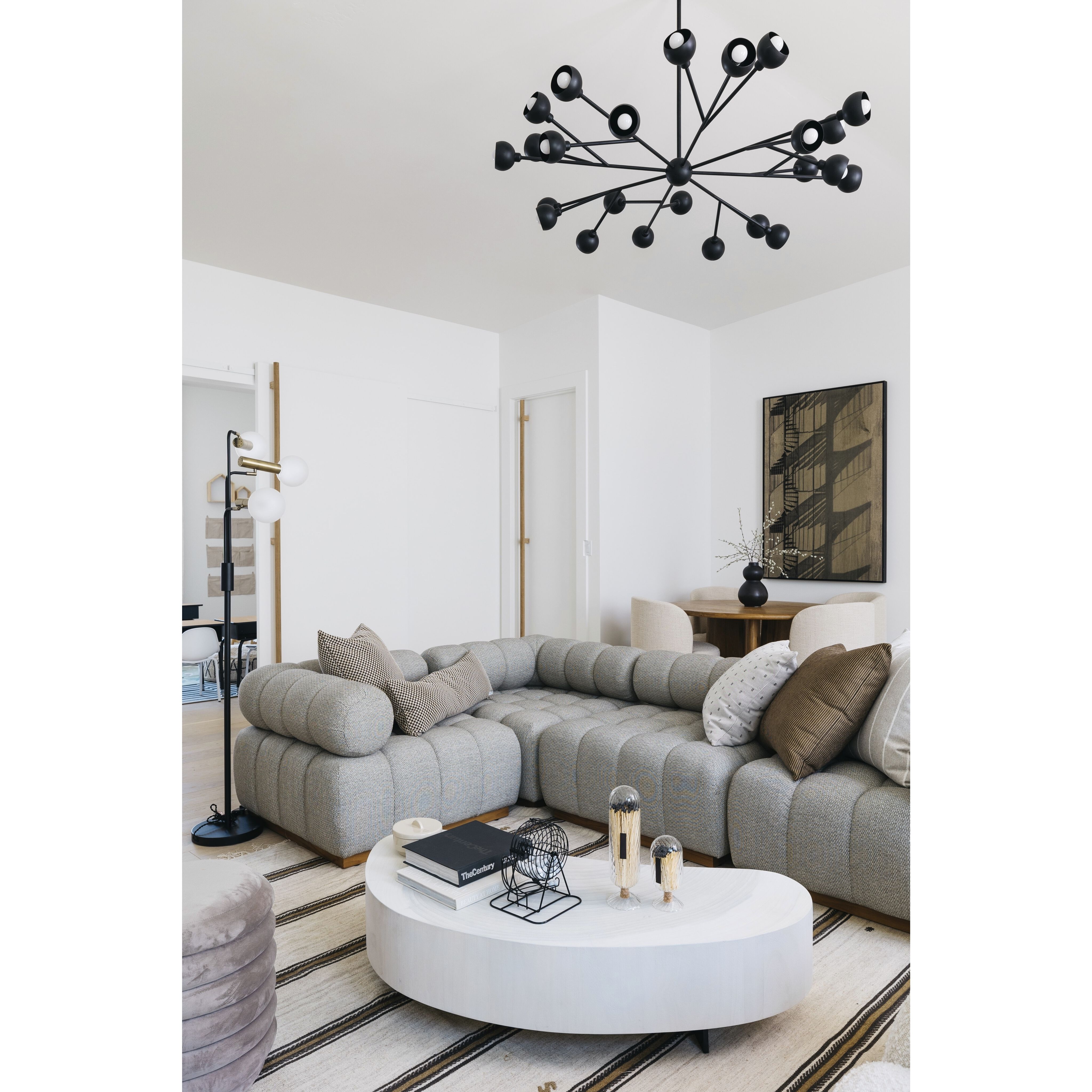 Colt 24 Light 55 inch Soft Black Chandelier Ceiling Light