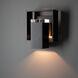 Shadow Box 1 Light 8.5 inch Coastal Black Outdoor Sconce, Small