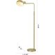 Canada 58 inch 100.00 watt Satin Brass Floor Lamp Portable Light