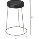 Henry 24 inch Matte Charcoal and Pewter Counter Stool
