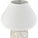 Goodell 27.5 inch 150 watt White Glazed with Clear Table Lamp Portable Light