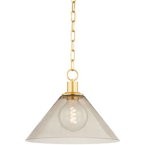 Anniebee 1 Light 15.5 inch Aged Brass Pendant Ceiling Light