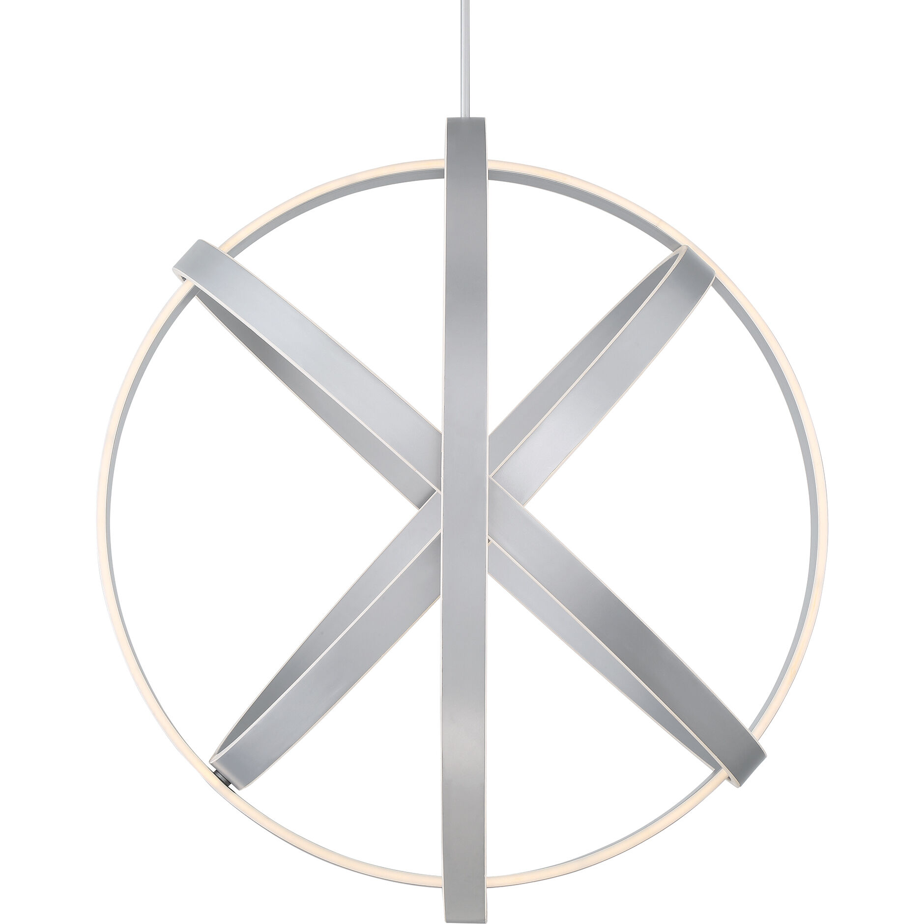 Kinetic LED 38 inch Titanium Chandelier Ceiling Light in 38in.