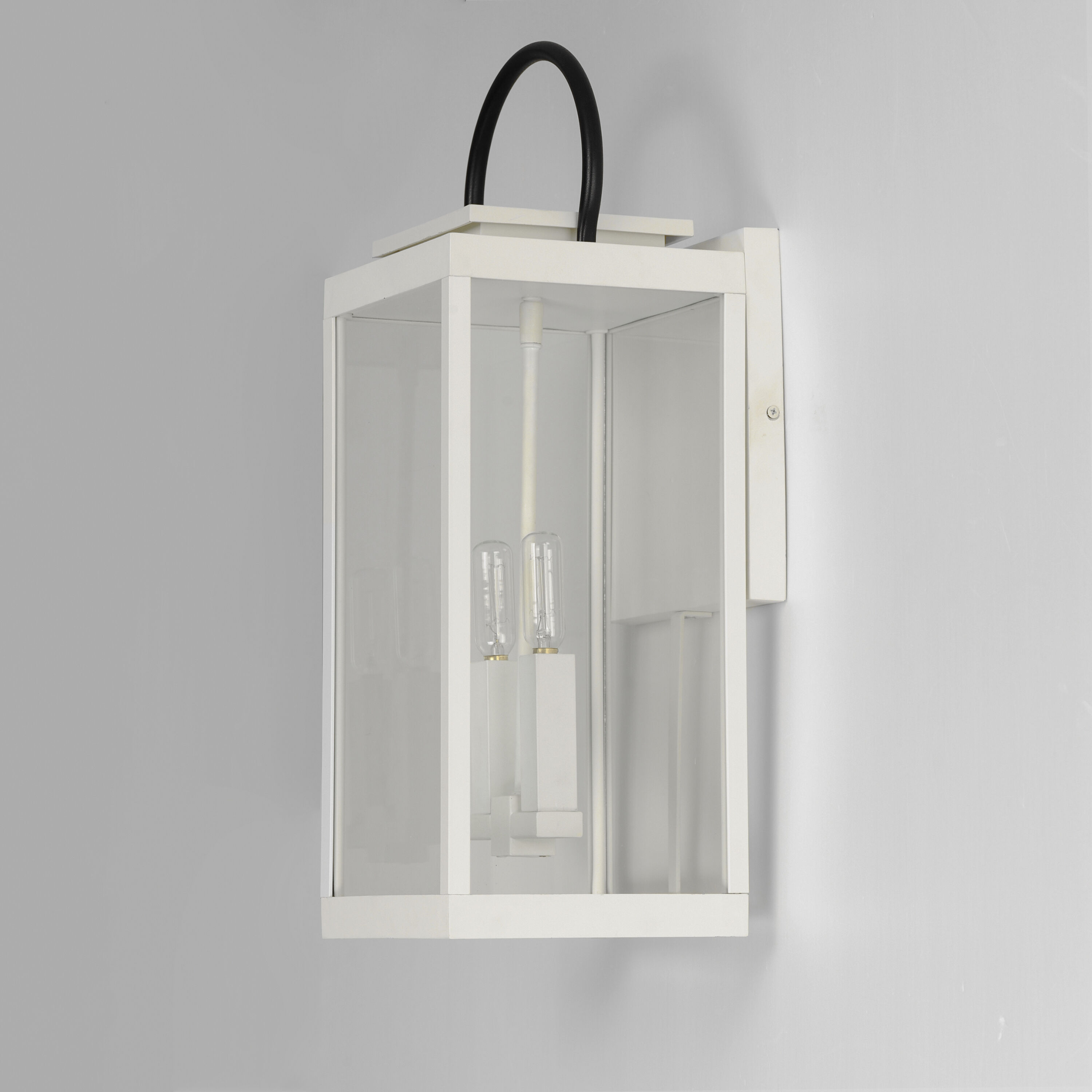 Nassau Vivex 2 Light 21 inch White / Black Outdoor Wall Mount