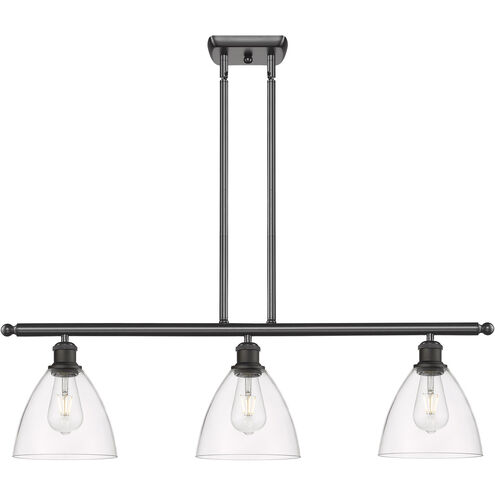 Ballston Ballston Dome LED 36 inch Oil Rubbed Bronze Island Light Ceiling Light in Clear Glass