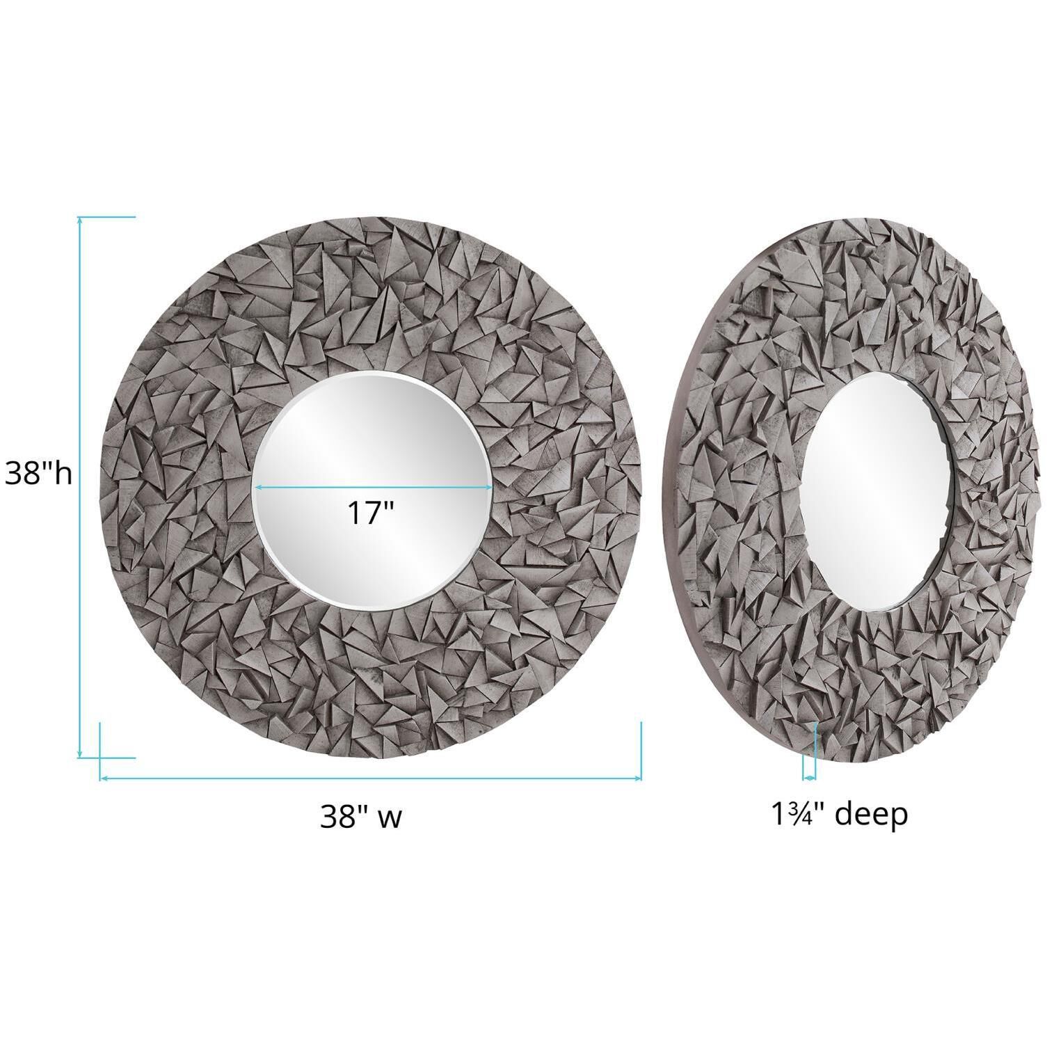 Pablo 38 X 38 inch Gray Mirror