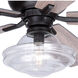 Huntley 52 inch Bronze with Driftwood-Dark Maple Blades Ceiling Fan, Integrated Dimmable Remote