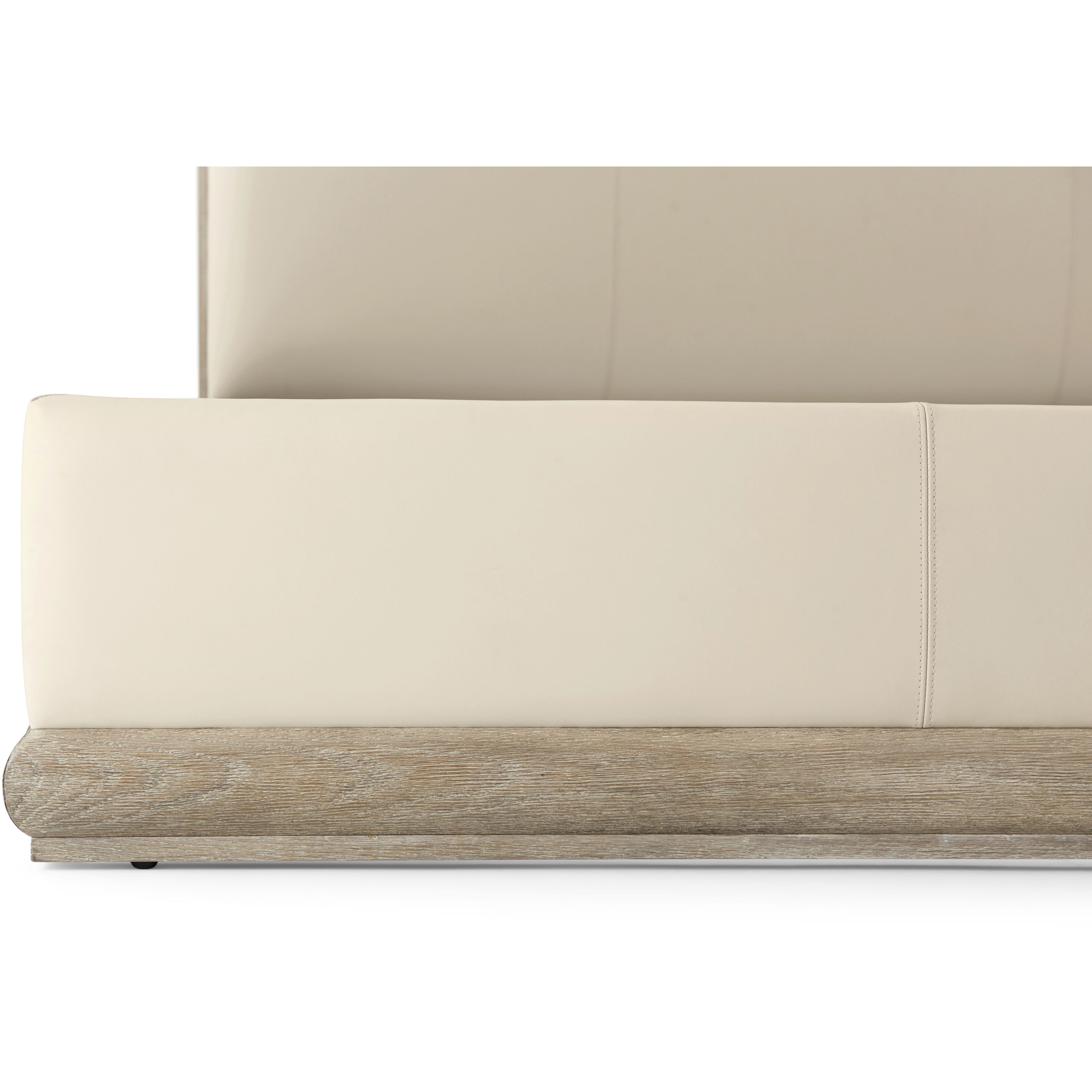 Repose Grey Oak US King Bed, Wooden, Upholstered