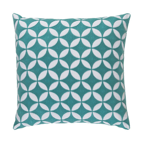Perimeter 20 X 20 inch Mint and White Throw Pillow