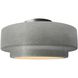 Radiance Collection - Tier LED 12 inch Antique Silver Semi-Flush Ceiling Light, Form+Finish+Function