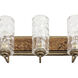 Hammer Time 3 Light 25 inch Havana Gold/Cinnamon Bath Vanity Wall Light