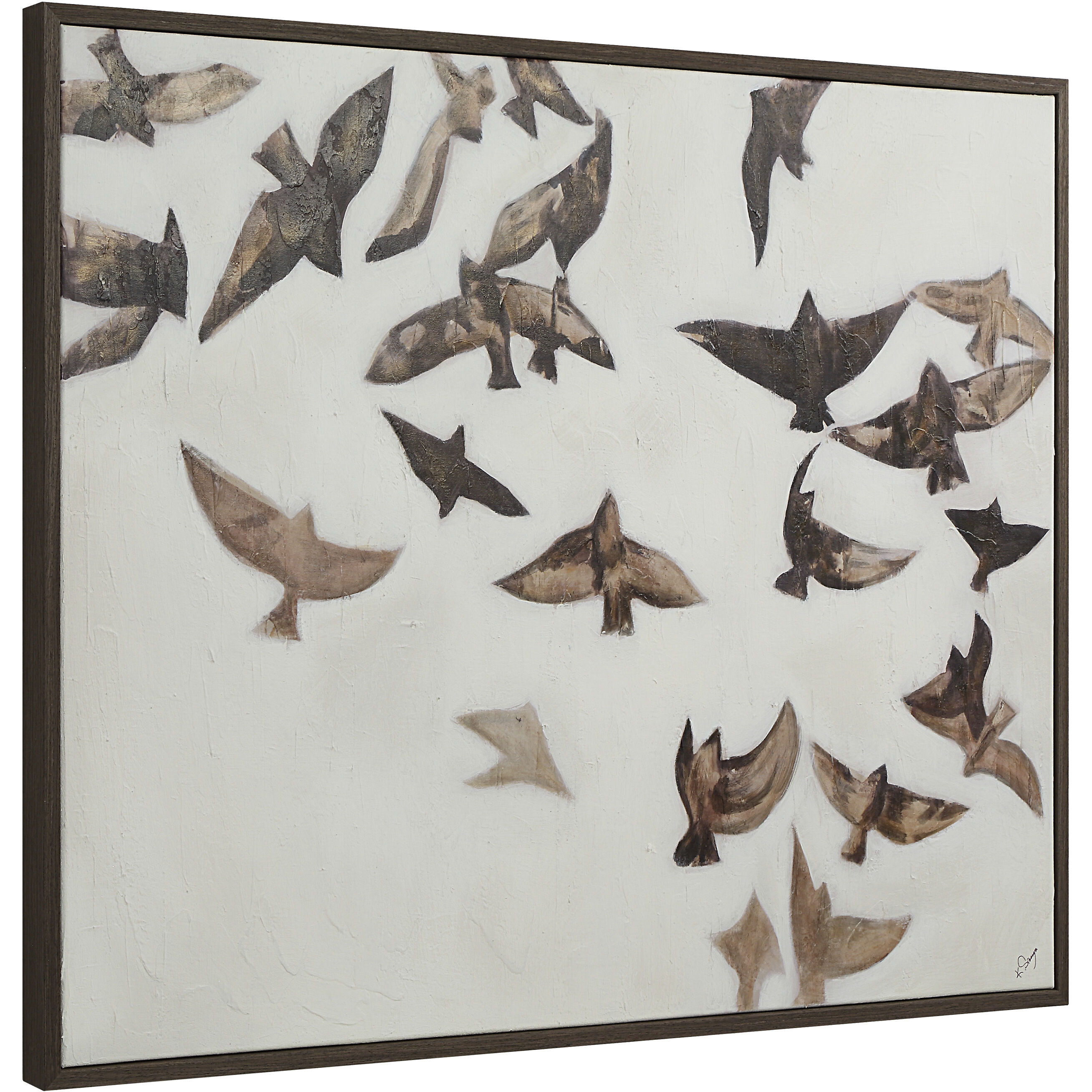 Busan Dark Brown Canvas Art