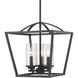 Mercer Pendant Ceiling Light in Matte Black/Chrome