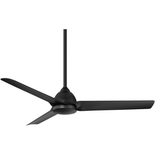 Mocha 54 inch Matte Black Downrod Ceiling Fan in Not Included, Smart Fan