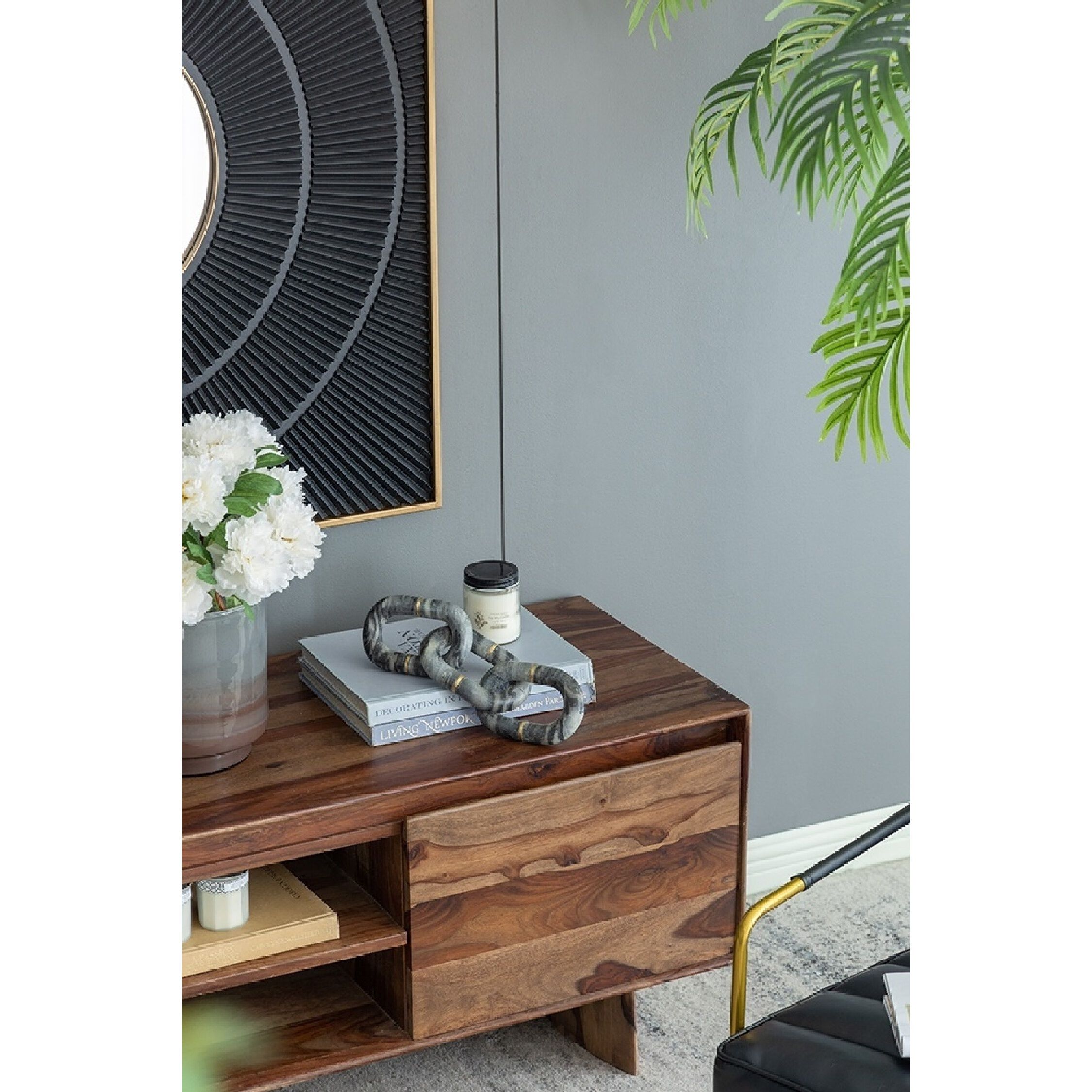 Anita Gray/Brass Marble Chain