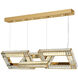 Lincroft 6 Light 52.5 inch Aged Brass Linear Chandelier Ceiling Light