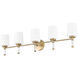 Henri Vanity Wall Light in Modern Gold