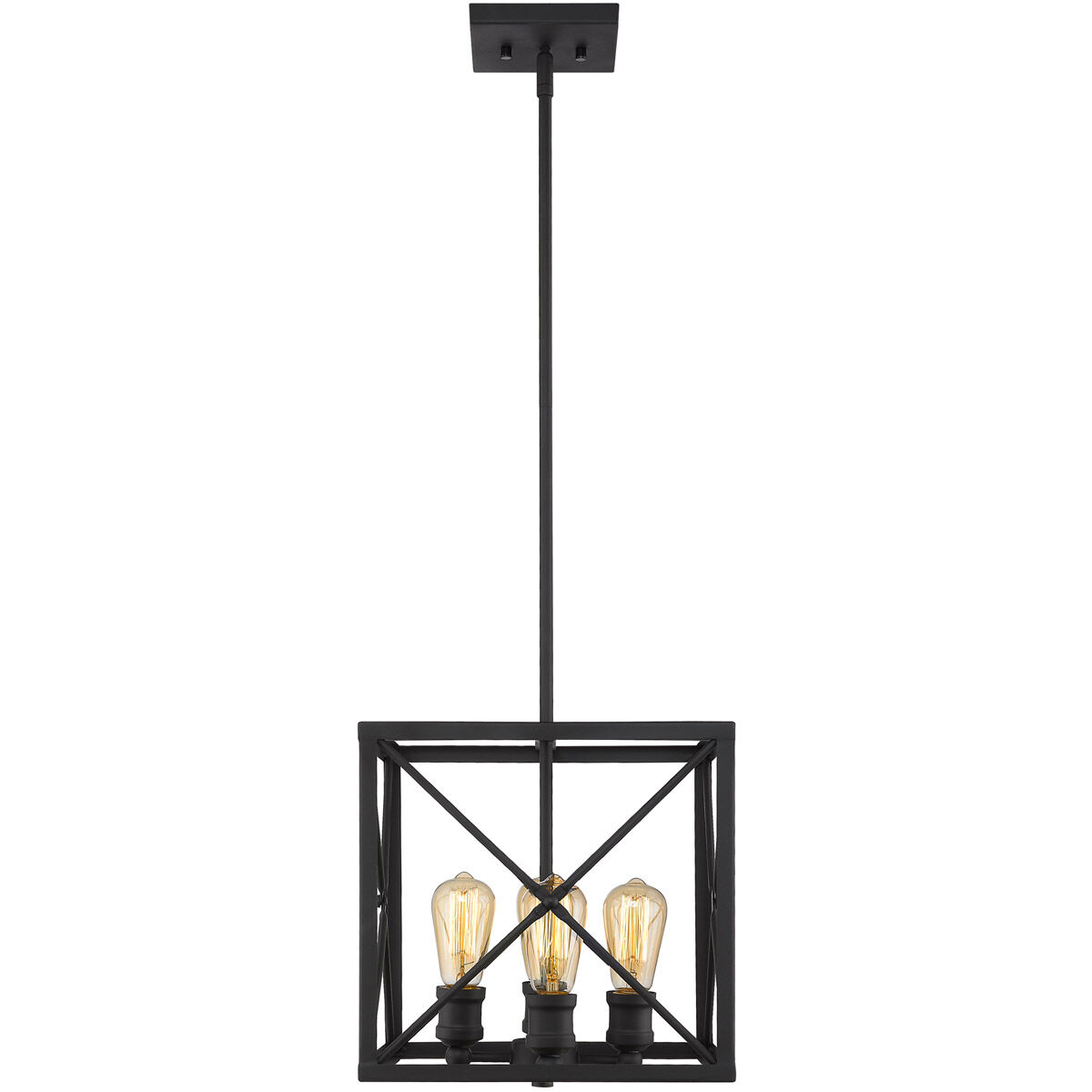 Brooklyn 4 Light 13 inch Matte Black Pendant Ceiling Light