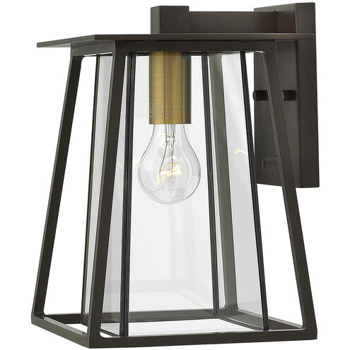Walker Outdoor Wall Mount Lantern in Buckeye Bronze, Small