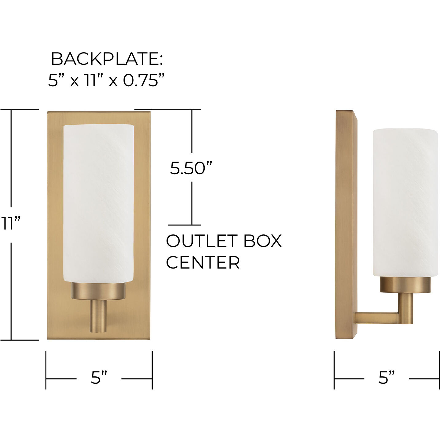 Alyssa 1 Light 5 inch Aged Brass Sconce Wall Light
