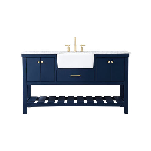 Clement 60 X 22 X 34 inch Blue Bathroom Vanity Cabinet